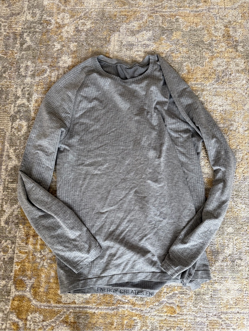 lululemon athletica Men's Grey Long Sleeve Crew